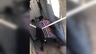 Nigeria guy fucks prostitute right behind the kitchen