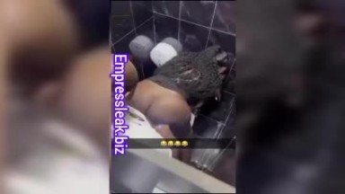 Bank Secretary caught being chopped in a washroom
